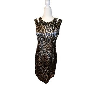 Leopard print women's Dressbarn Cocktail dress size 8 petite